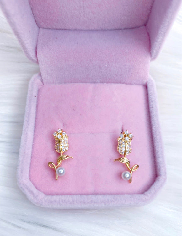 Rose Sparkle stud earrings