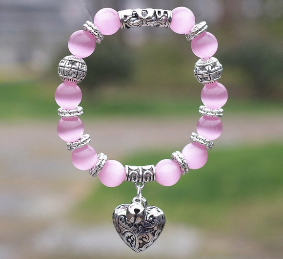 Heart pink bracelet