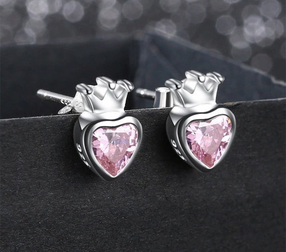 Pink princess earrings