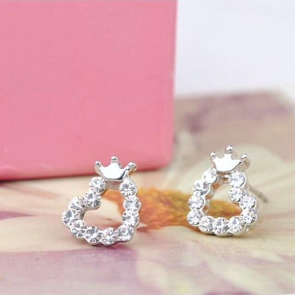 Queen heart earrings