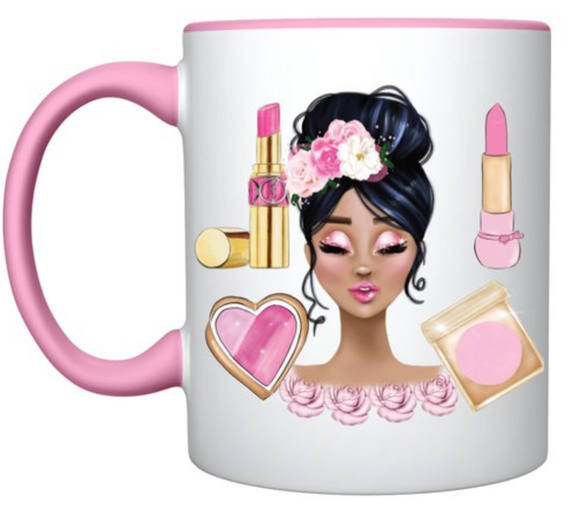 Makeup glam girl mug