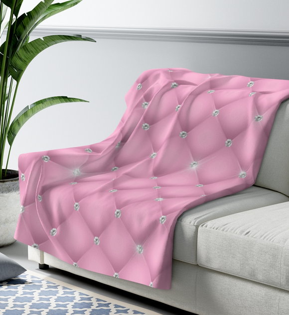 Pink Diamond Sherpa Blanket