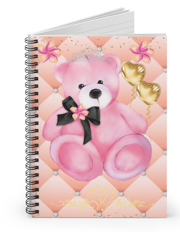 Coral Teddy Bear notebook