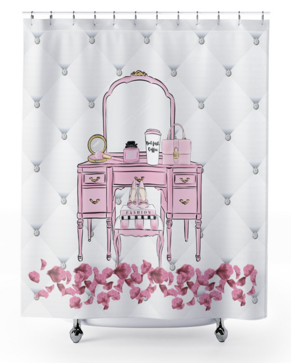 Rose Vanity Shower Curtain