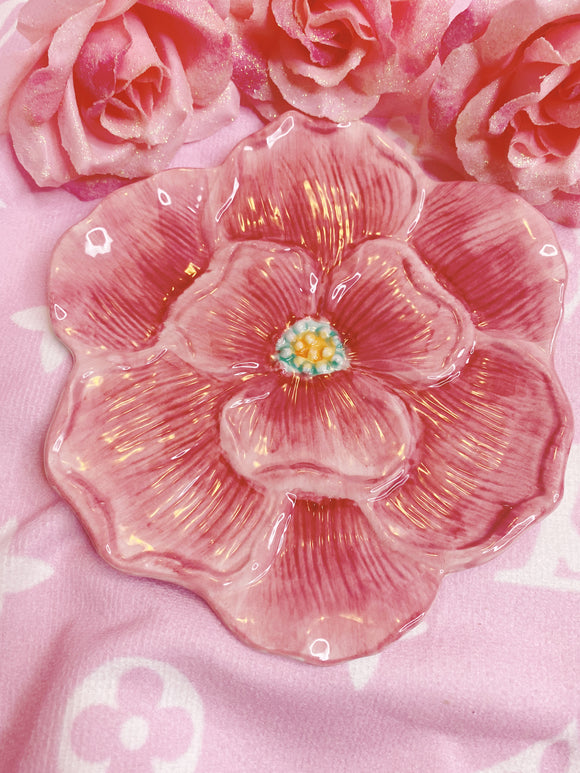Rose porcelain plate