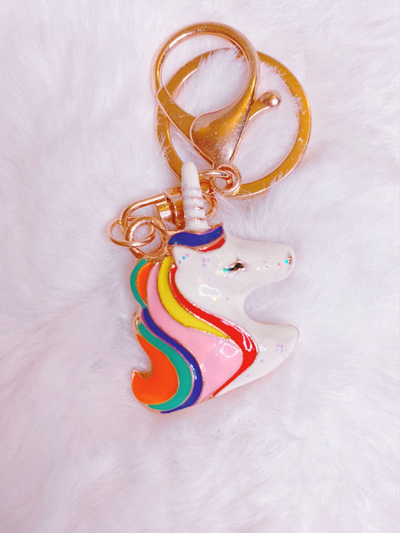 Rainbow magic unicorn bag charm