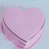 Trinket heart dish light pink with gold accent